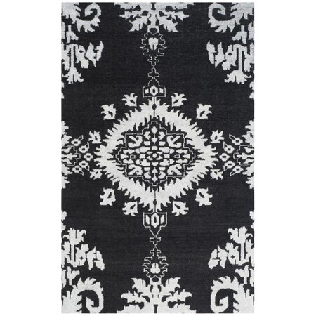 Safavieh 4 x 6 ft. Small Rectangle Stone Wash Hand Knotted RugCharcoal STW235E-4